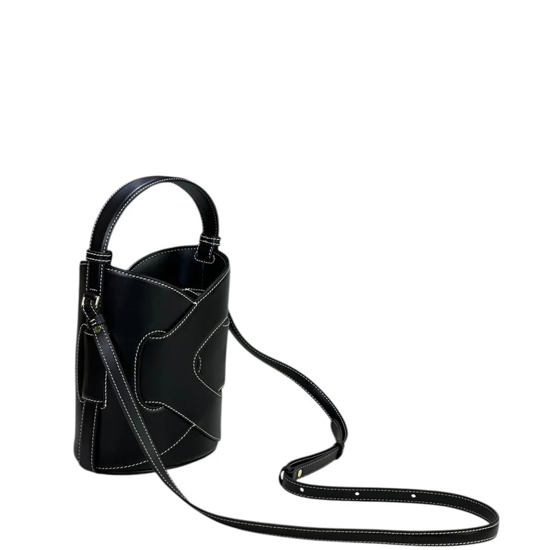 Polène Nodde Seau Edition Black Calf Leather