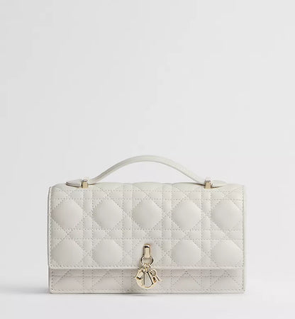 Latte-colored lambskin with Cannage motif