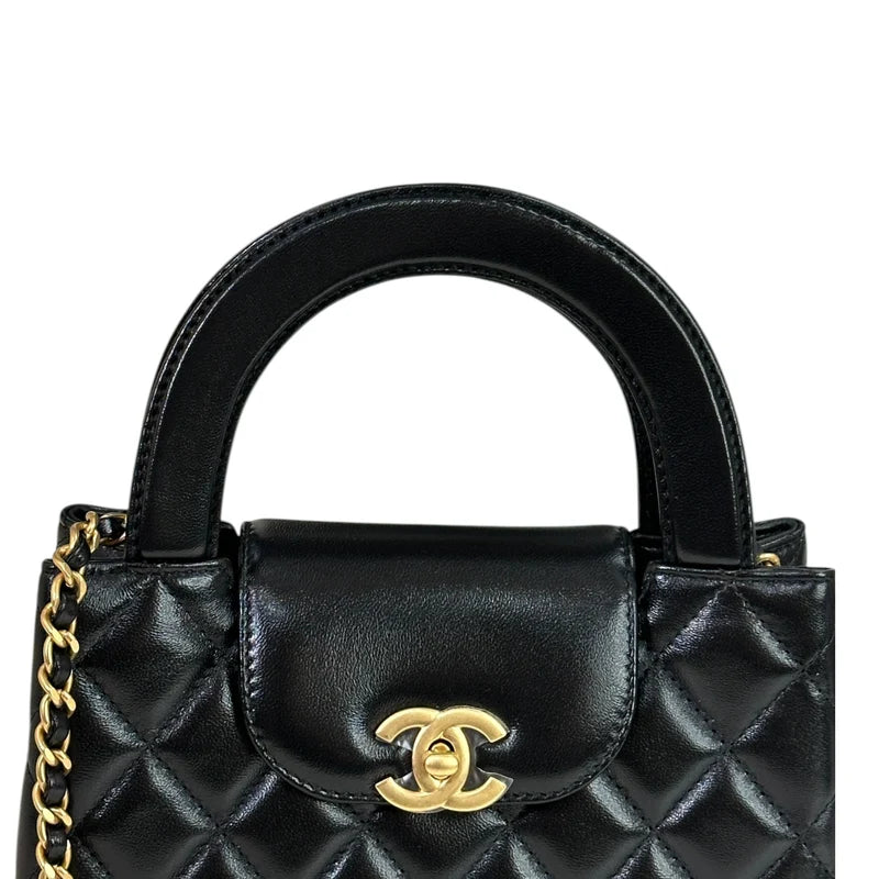 Chanel Nano Kelly Shopper black quilted Lambskin