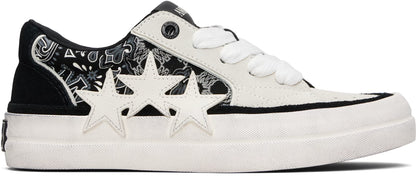AMIRI Black & White Bandana Sunset Skate Sneakers