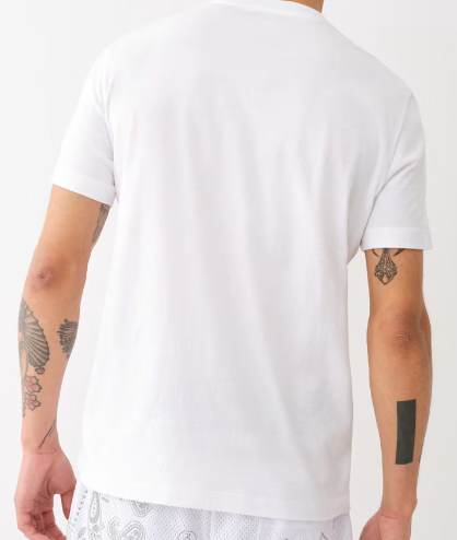 PAISLEY TWILL APPLIQUE LOGO TEE