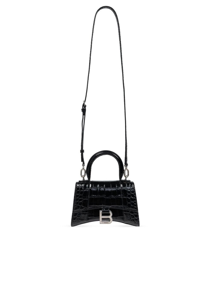 Black Hourglass Mini Satchel Bag