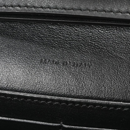 Shiny Calfskin Triomphe Margo Wallet on Chain Black