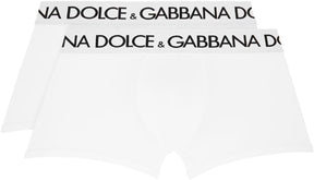 Dolce&Gabbana Two-Pack White Cotton Jersey Boxers