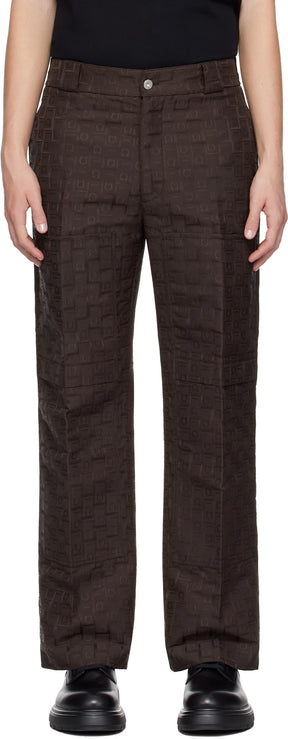 Ferragamo Brown Ferragamo Monogram Trousers