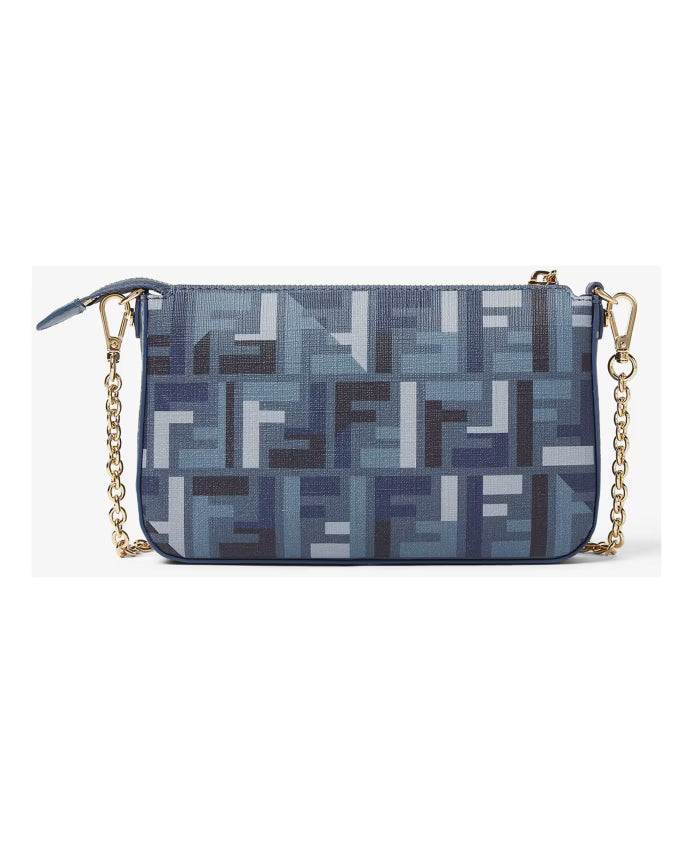 Blue Baguette Pouch with FF Motif
