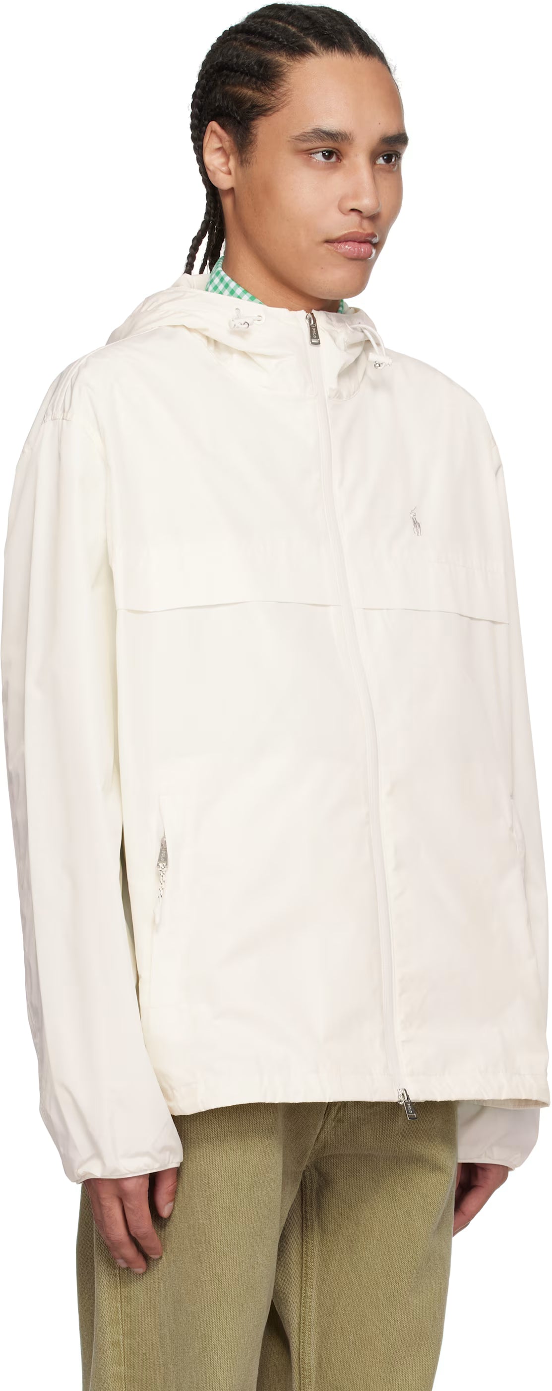 Polo Ralph Lauren White Eco Simplux Windbreaker Jacket