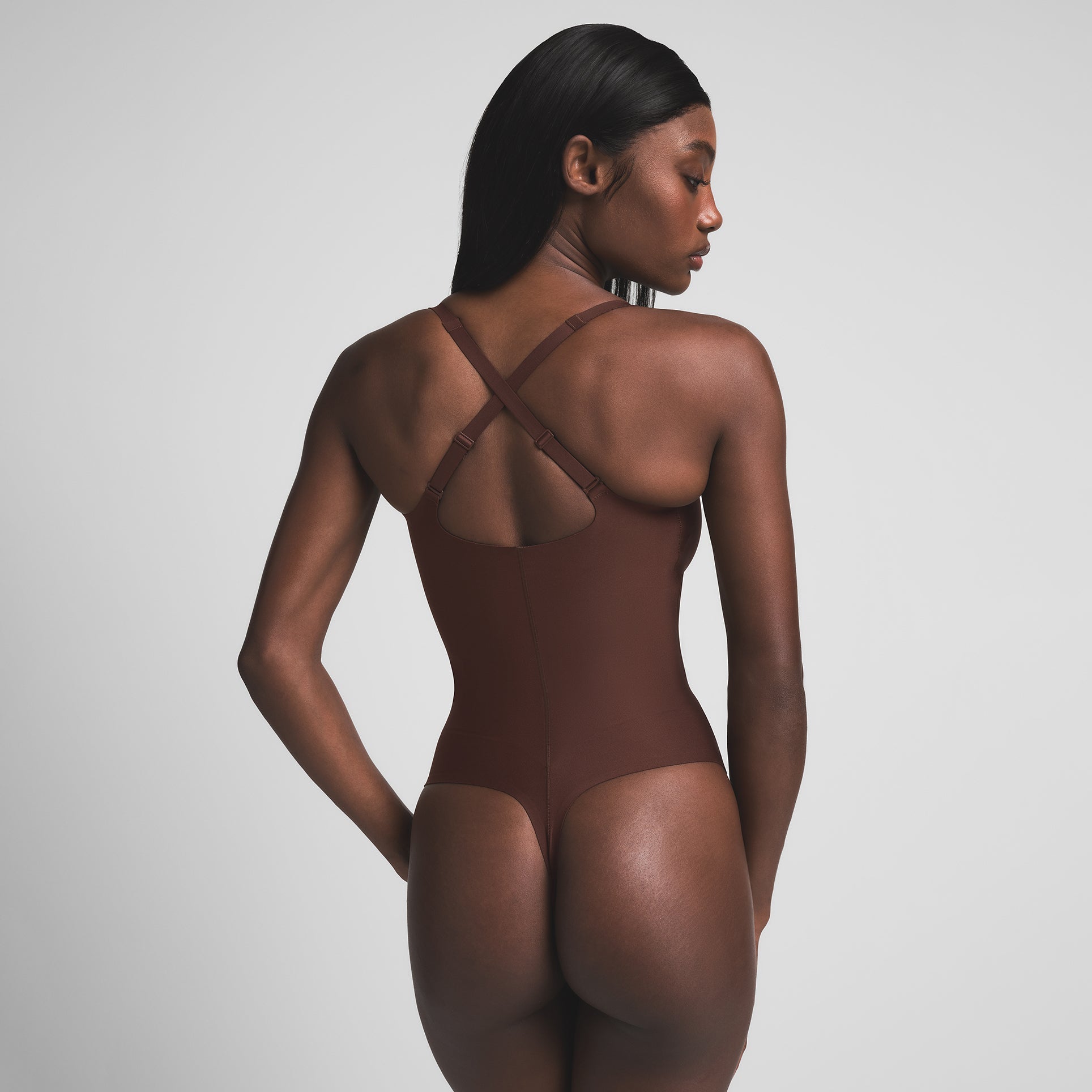 Skims Body Core Sculpt Plunge Thong Bodysuit