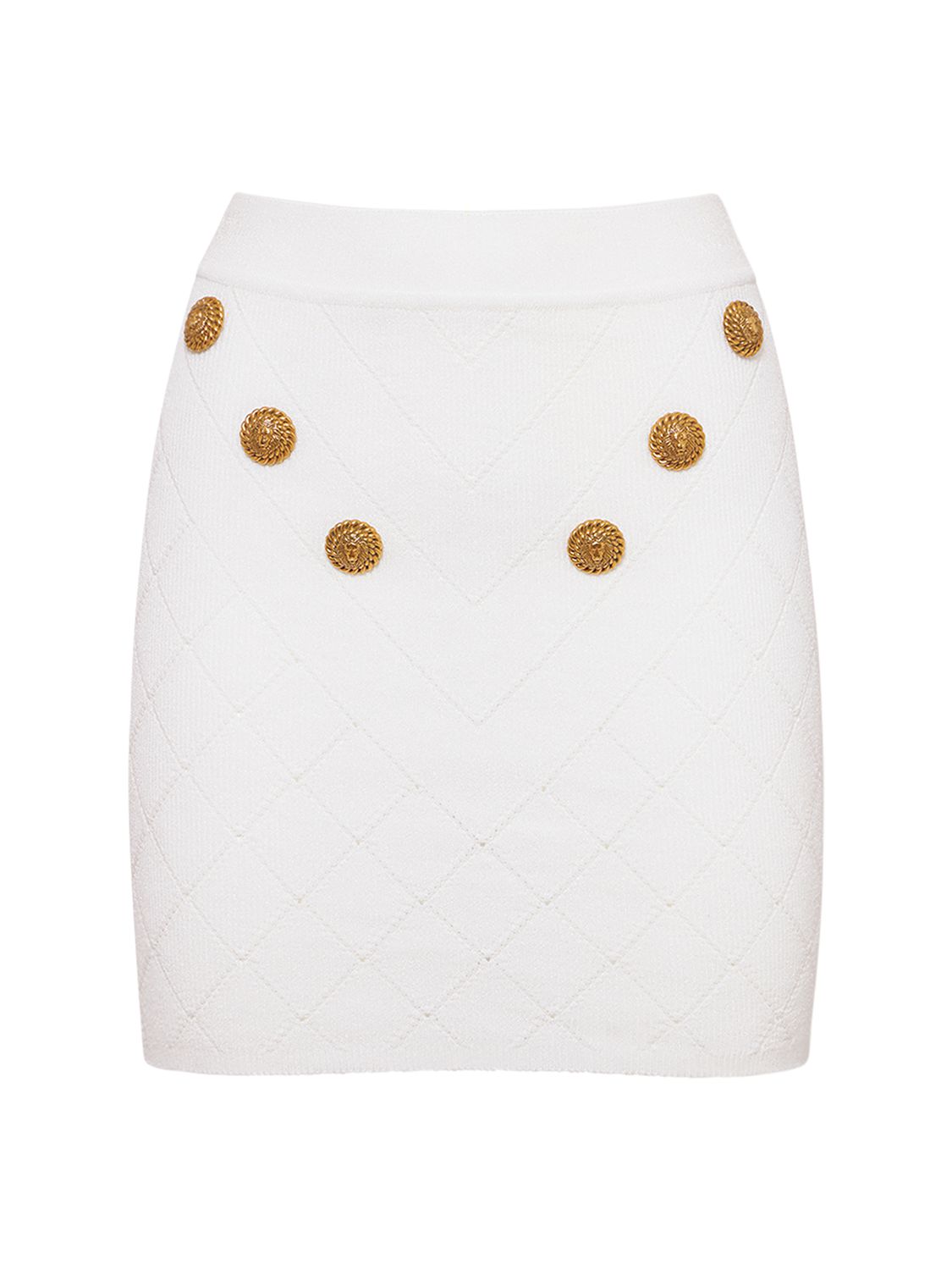 Balmain Balmain Knit mini skirt w/buttons - Size: S Skirts | Shop From The Mirage