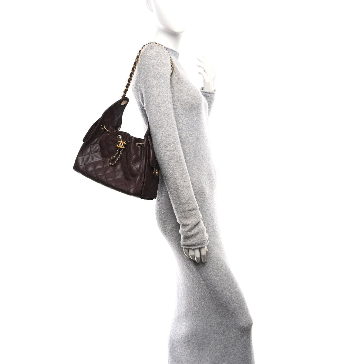 Chanel Caviar Quilted Small Chanel 25 Handbag Dark Brown