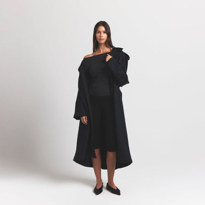 Boyfriend Fleece Oversized Trench Coat