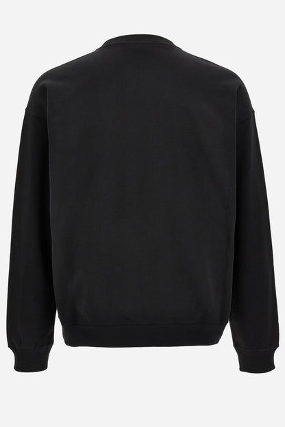 Print And Studs Greca Varsity Logo Sweatshirt In Jersey Fabric