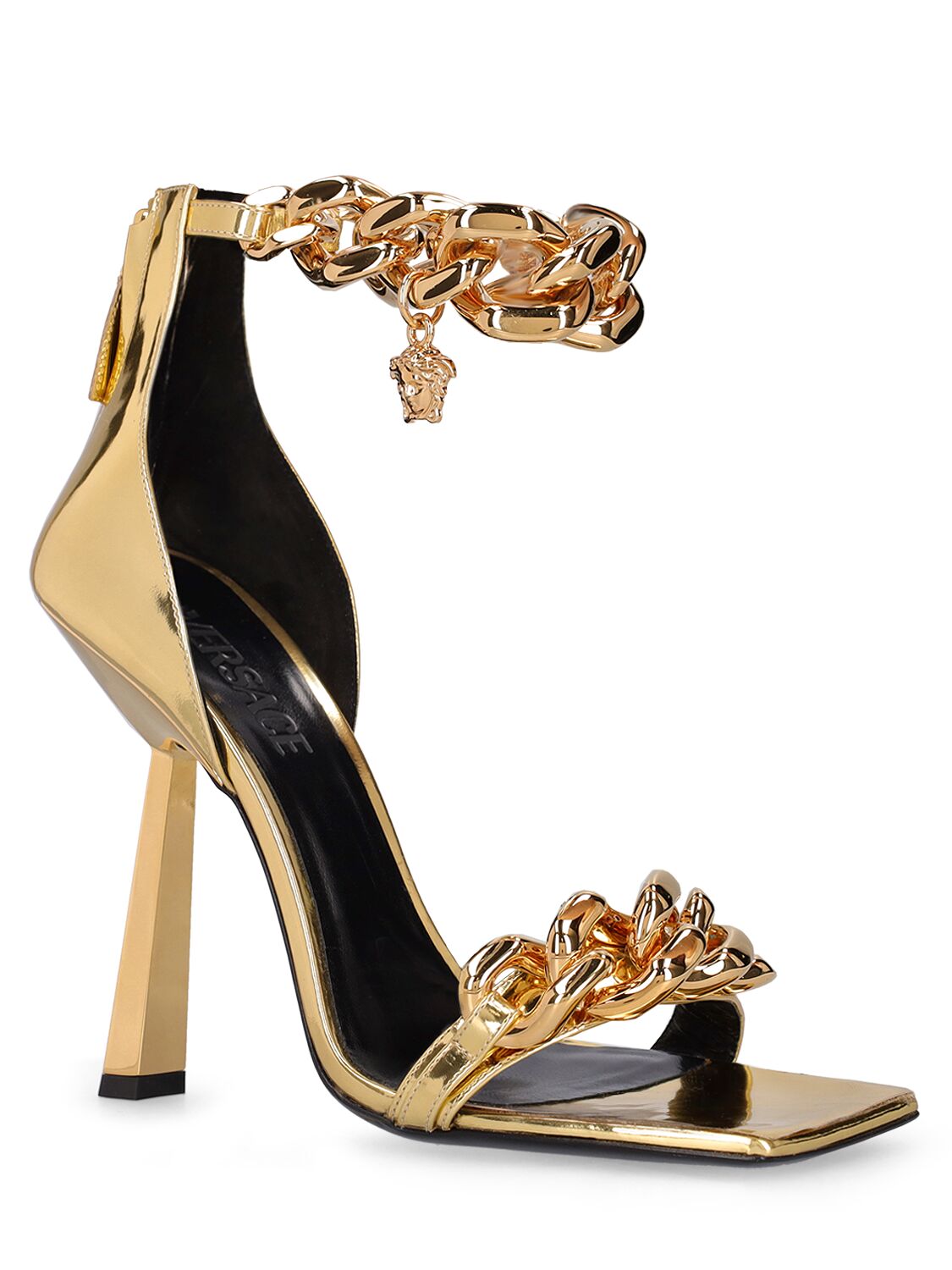 Versace Versace 110mm Metallic leather sandals - Size: UK 4 Heels | Shop From The Mirage