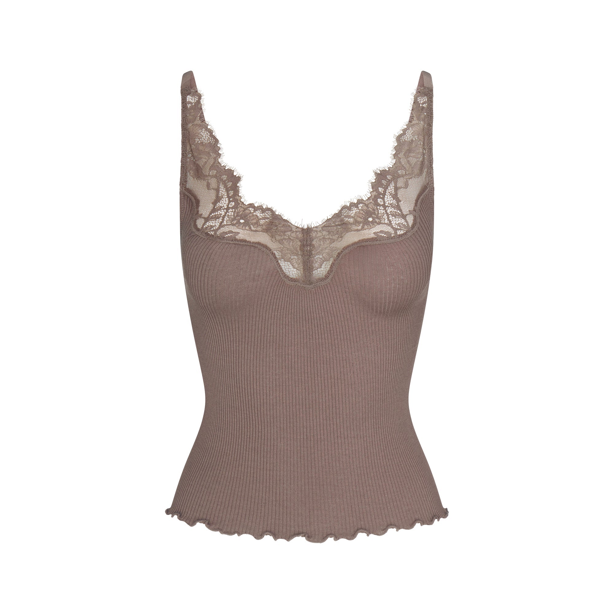 Rib Knit Lace Cami