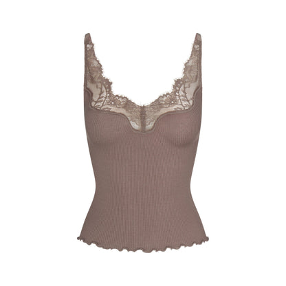 Rib Knit Lace Cami