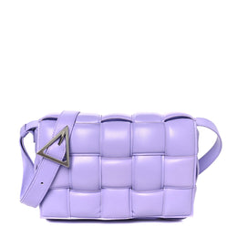 Nappa Maxi Intreccio Padded Cassette Crossbody Bag Wisteria