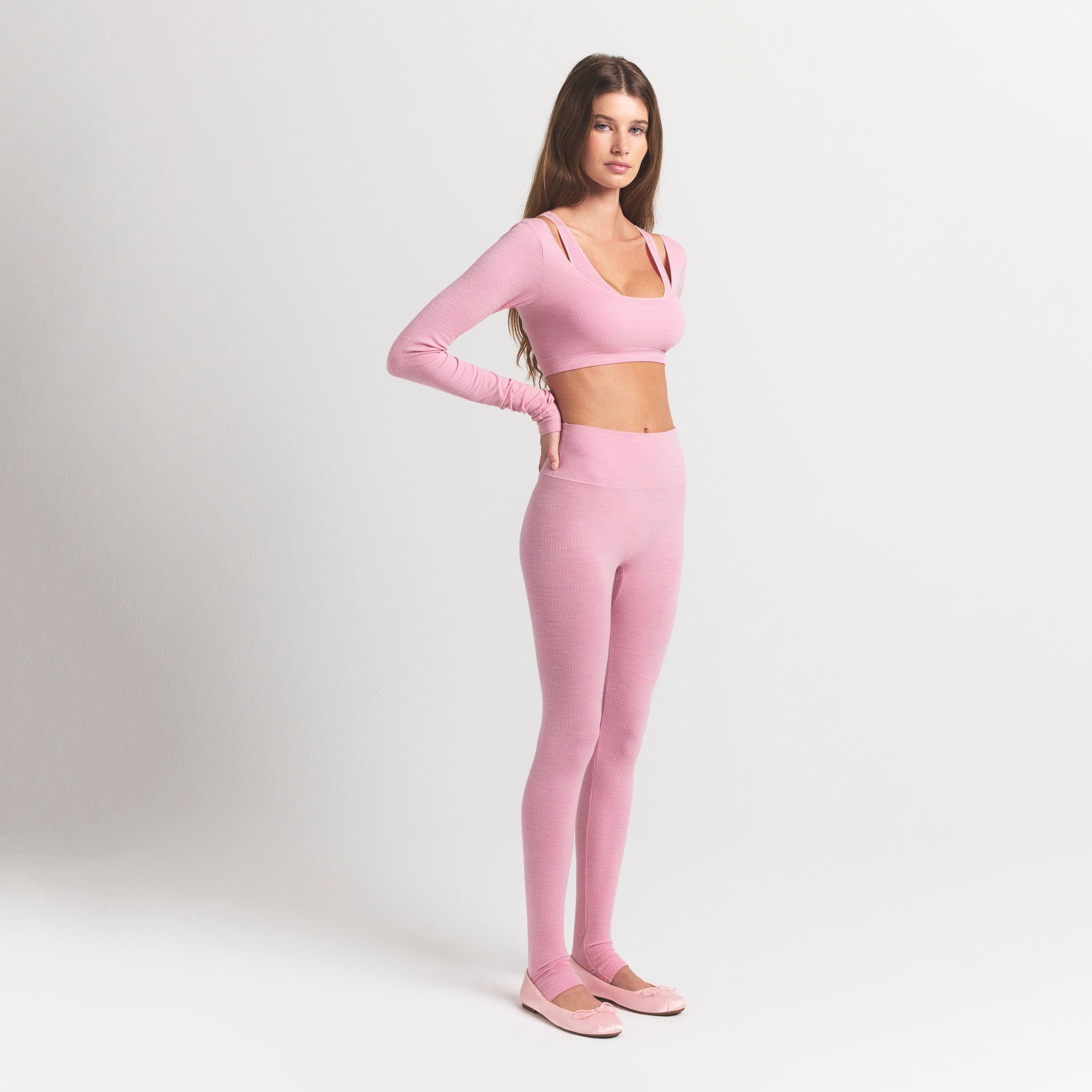 Wool Rib High-waisted Legging