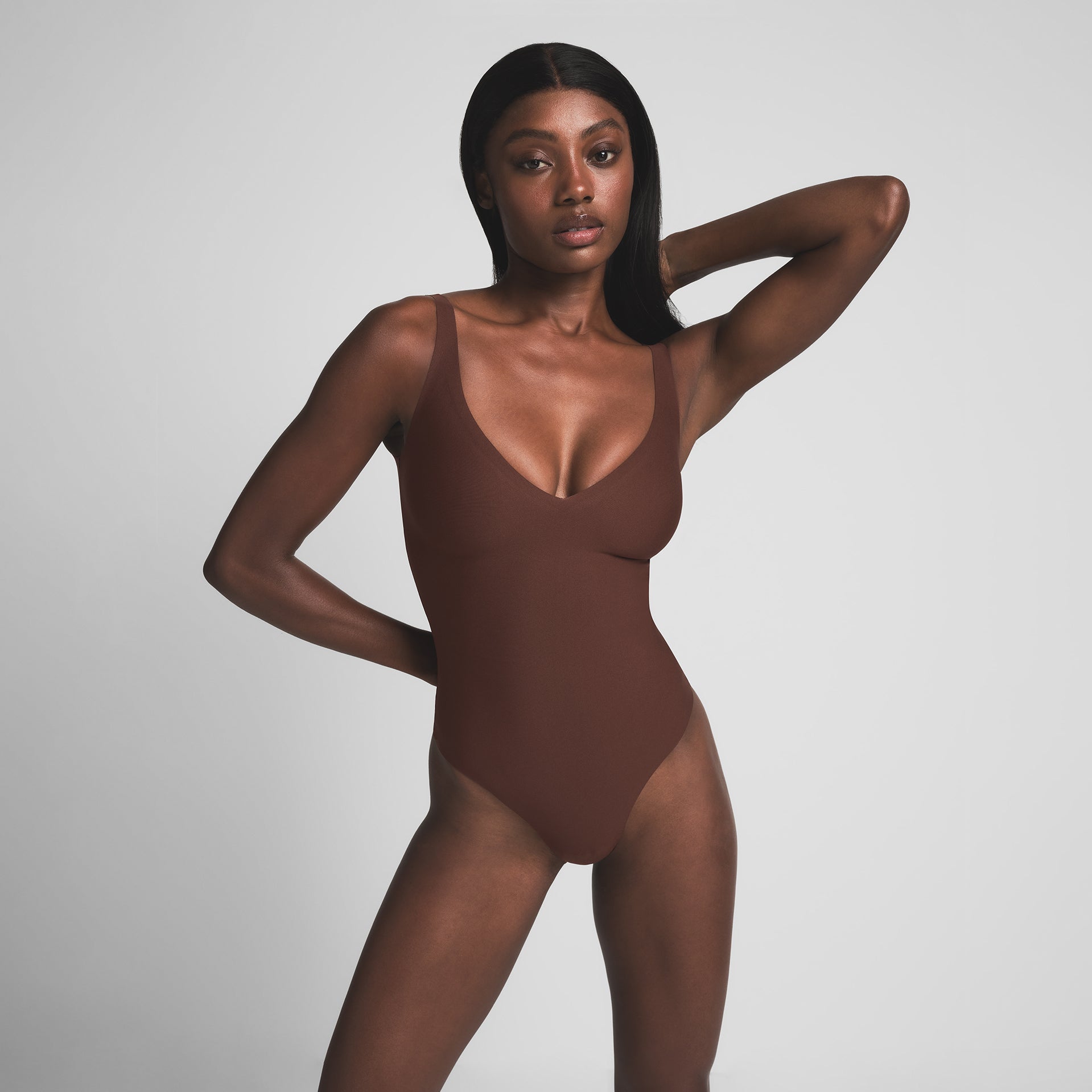 Skims Body Unlined Plunge Thong Bodysuit