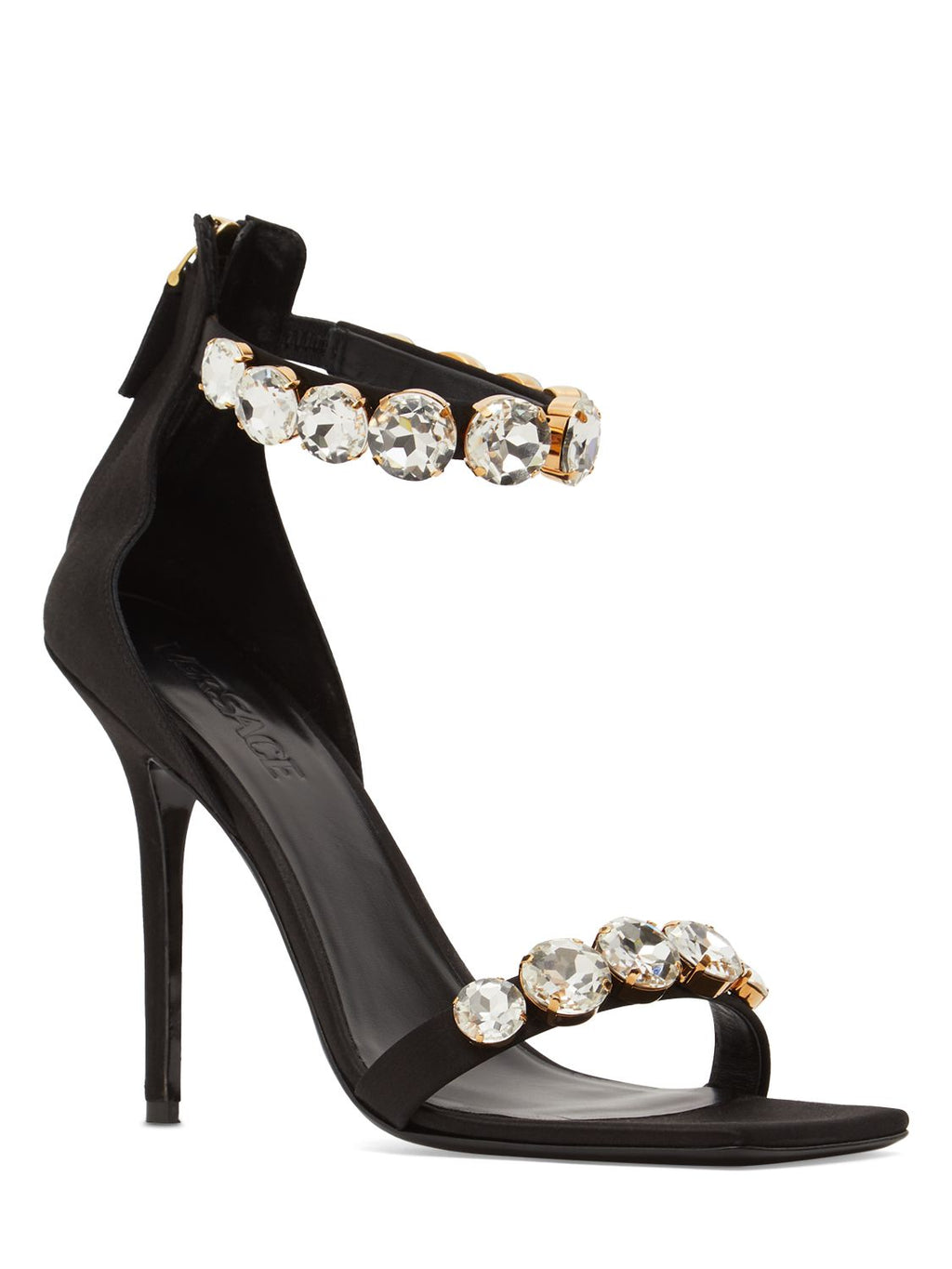 Versace Versace 110mm Embellished satin sandals - Size: UK 3 Heels | Shop From The Mirage