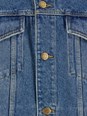 Golden goose Blue Jacket with Patch Pockets on the Chest and Logoed Metal Buttons in Denim Man