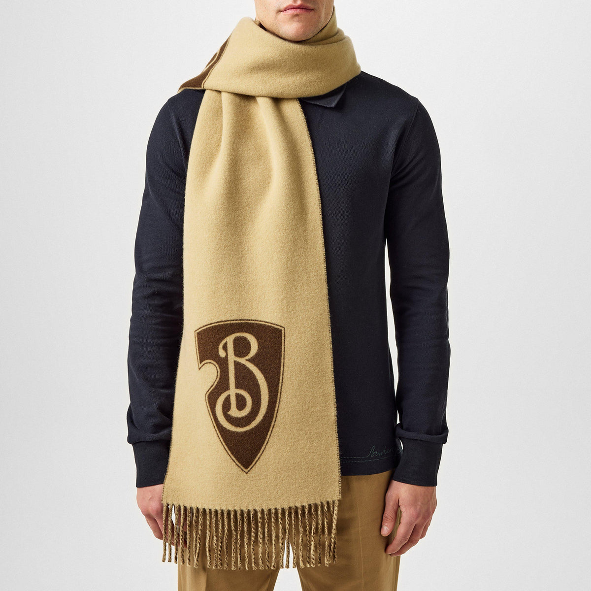 B Shield Cashmere Scarf