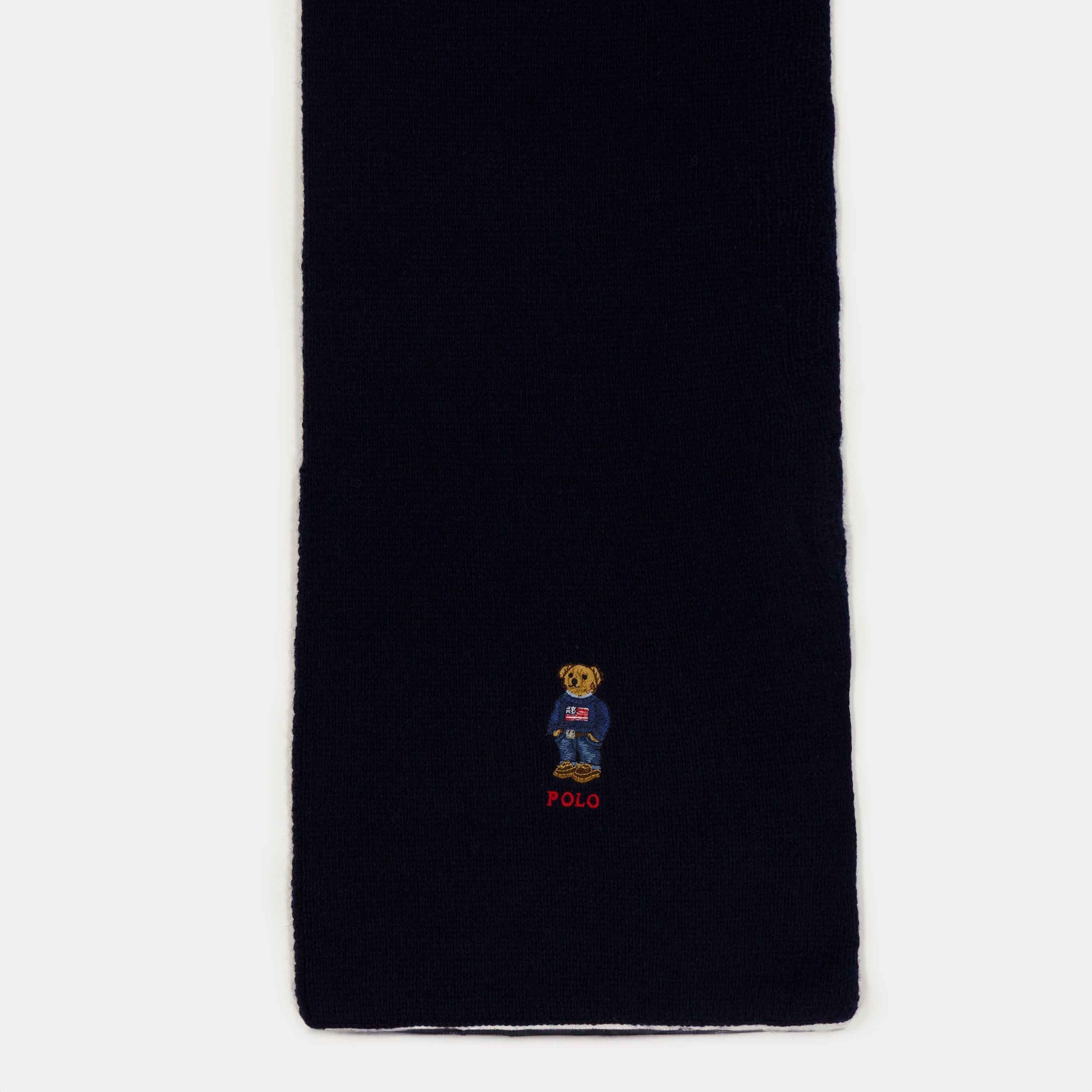 Wool Blend Bear Scarf and Beanie Gift Box Winter Set