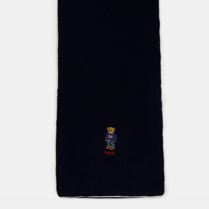 Wool Blend Bear Scarf and Beanie Gift Box Winter Set
