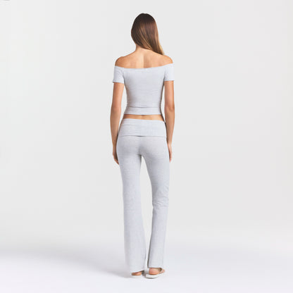 Cotton Jersey Off the Shoulder Top