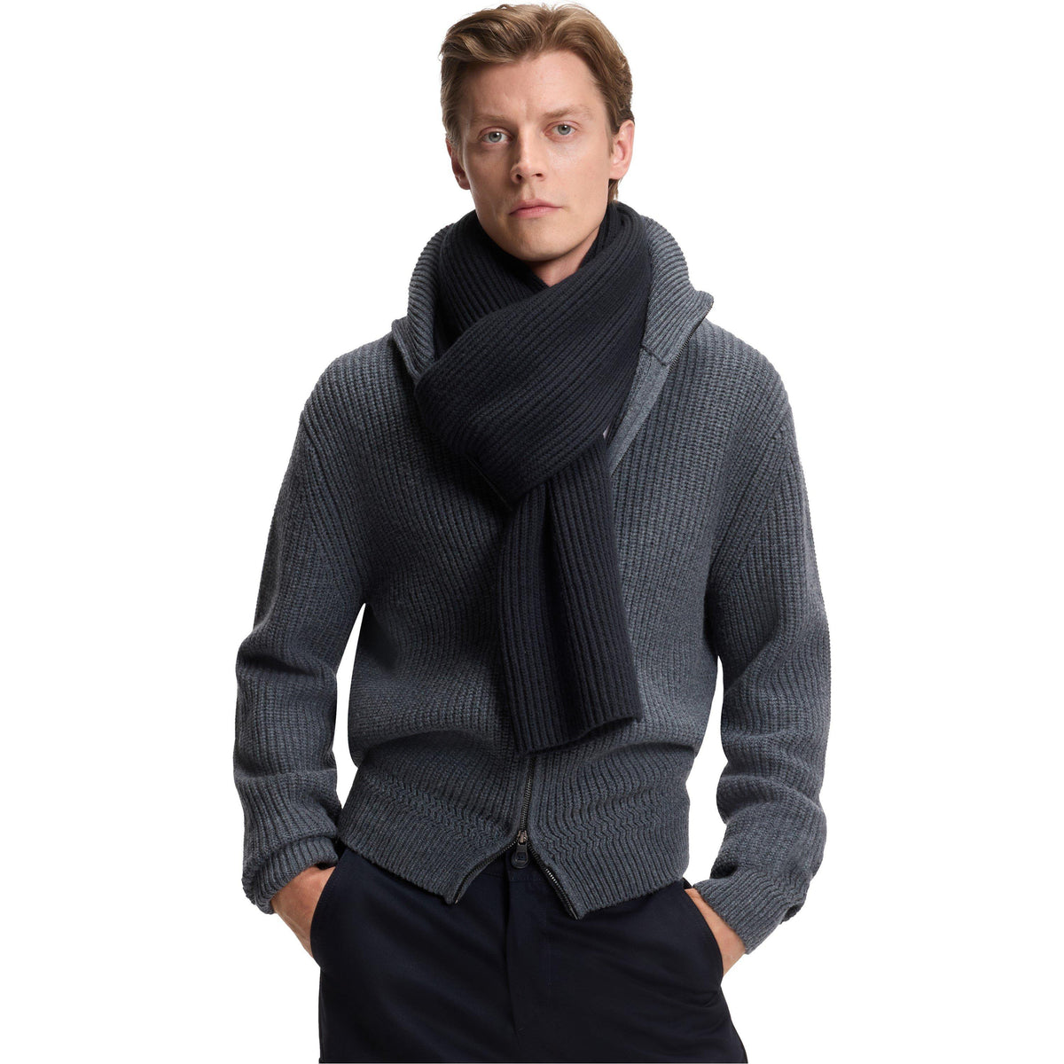 Men's HBB Hero Double Breasted Design Scarf