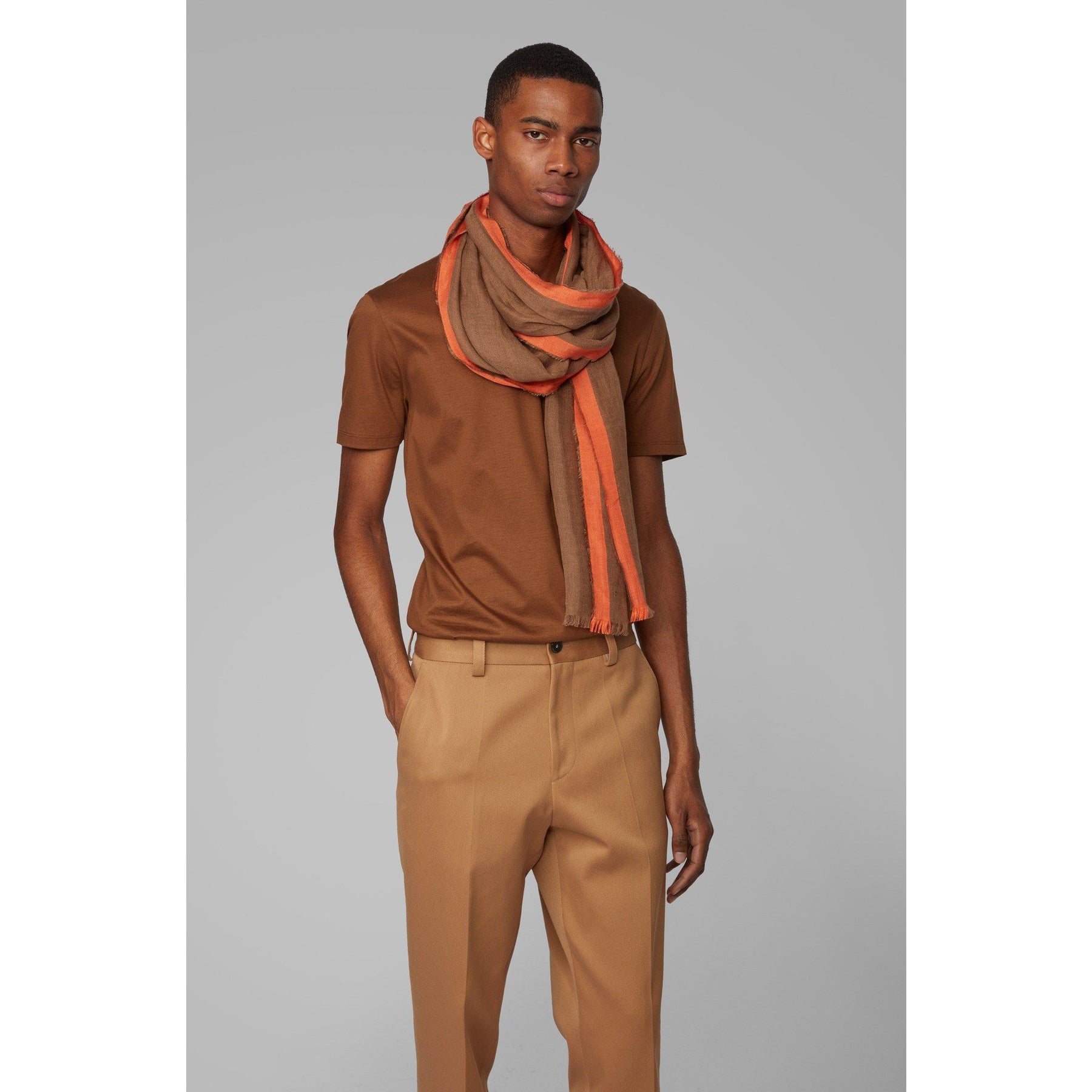 Men's Arlo Scarf, Soft Construction, Frayed Hems