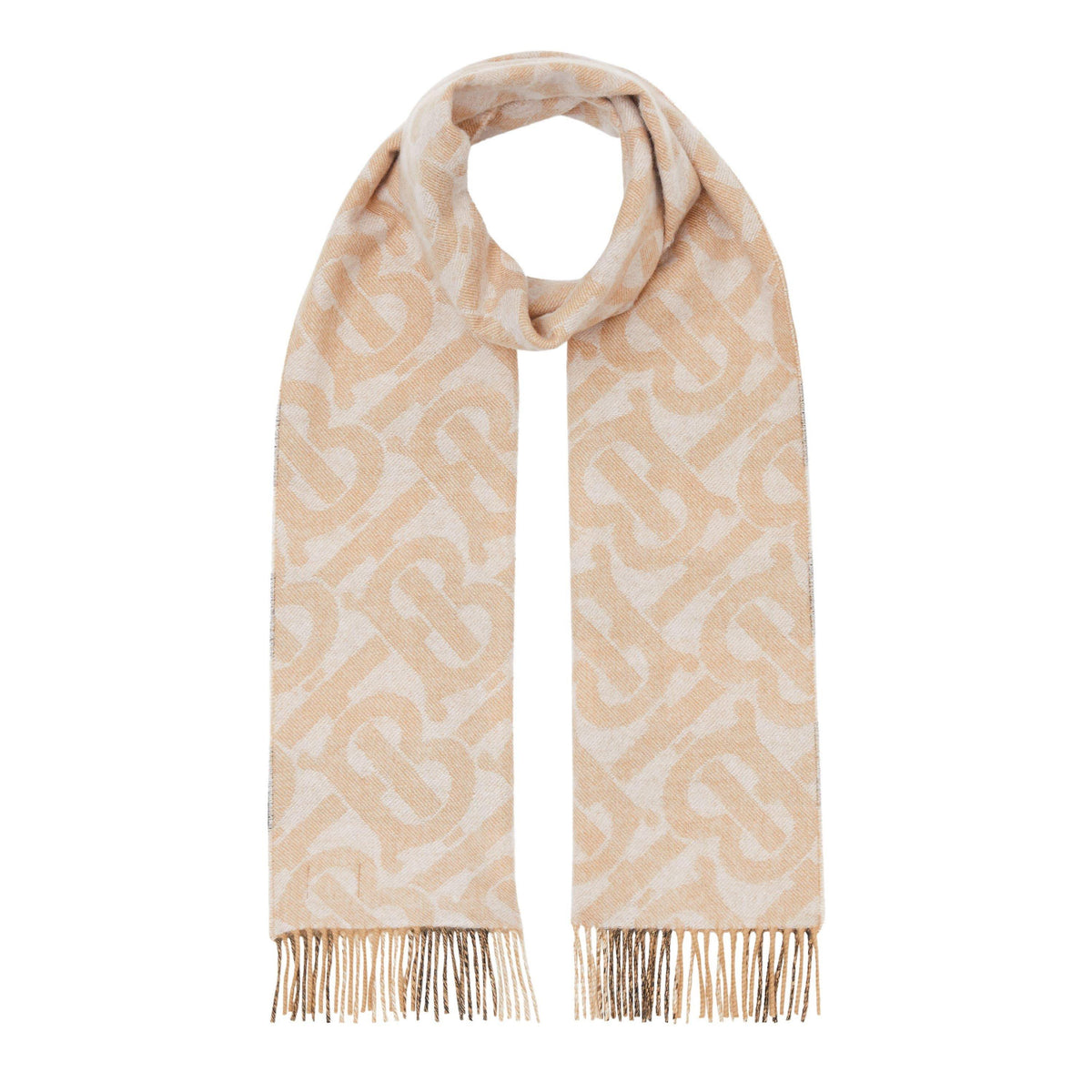 Reversible Check And Monogram Cashmere Scarf