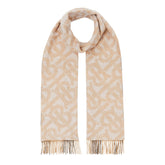 Reversible Check And Monogram Cashmere Scarf