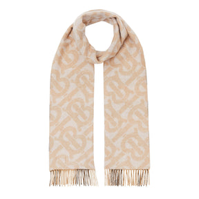 Reversible Check And Monogram Cashmere Scarf