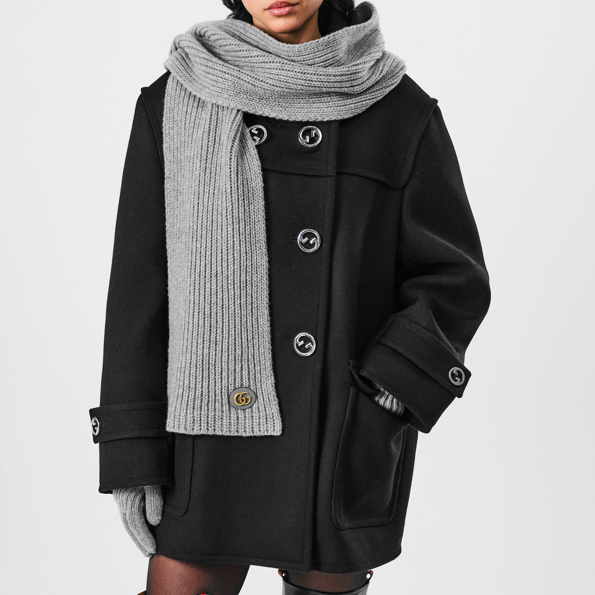 Wool Knit Cashmere Scarf