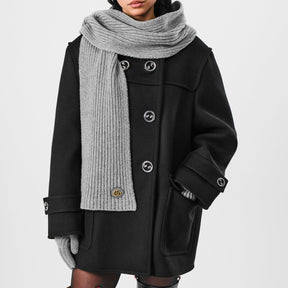 Wool Knit Cashmere Scarf