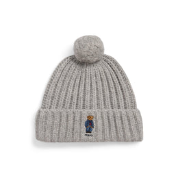Bear Rib Pom Pom Beanie