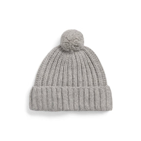 Bear Rib Pom Pom Beanie