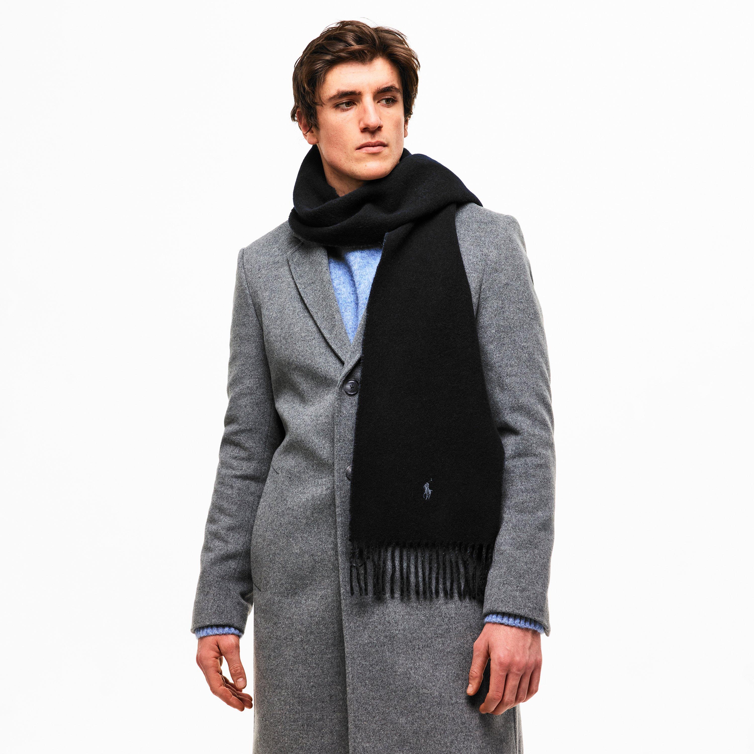Reversible Wool Blend Scarf