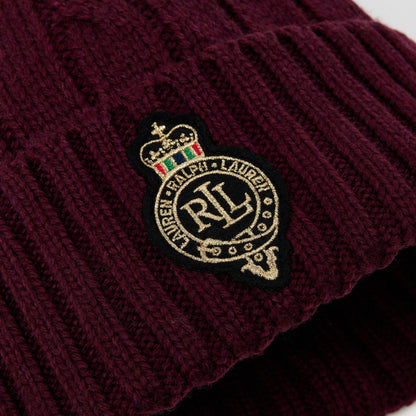 Pom-Pom Cable-Knit Beanie