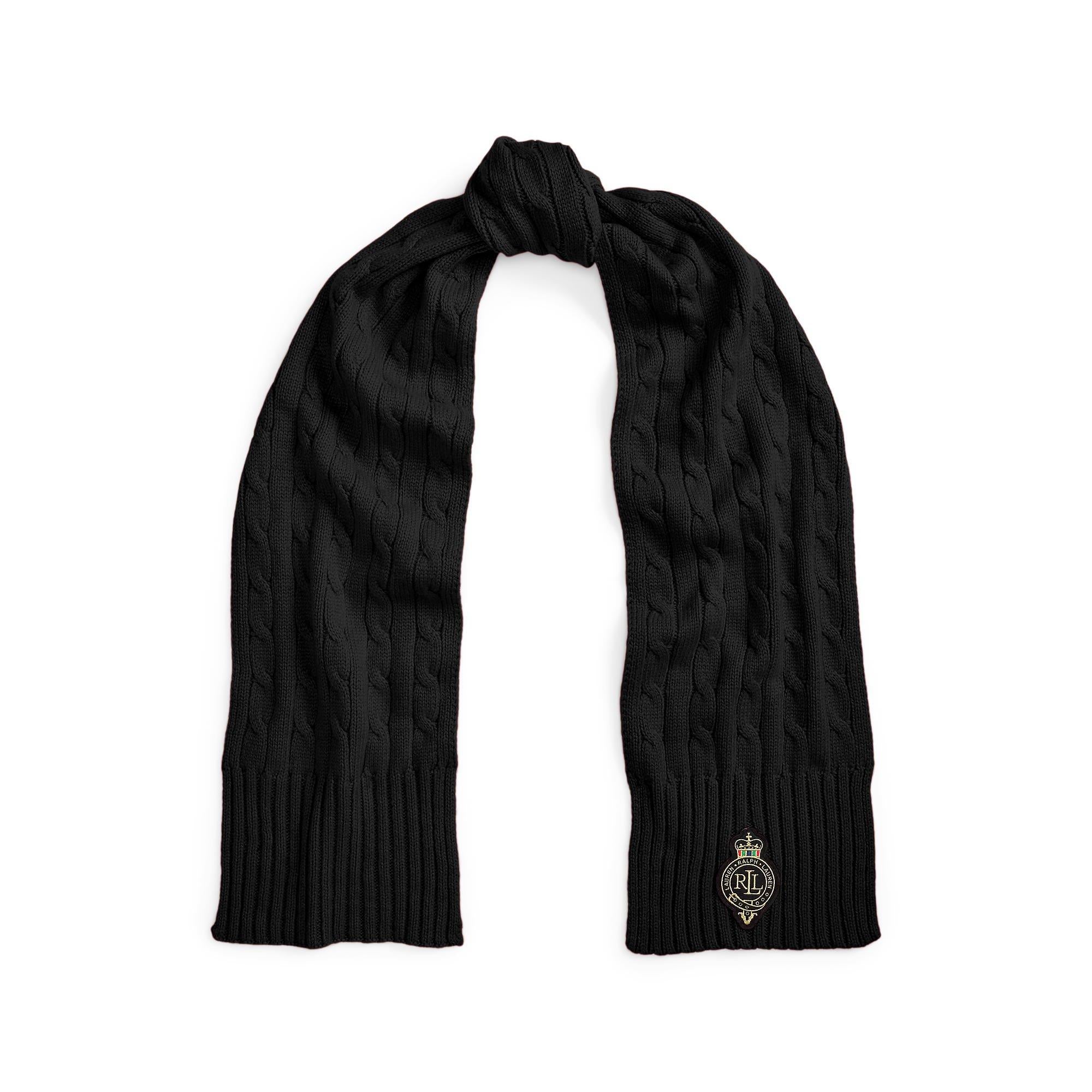 Crest Cable-Knit Scarf