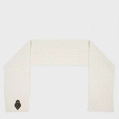 Crest Cable-Knit Scarf