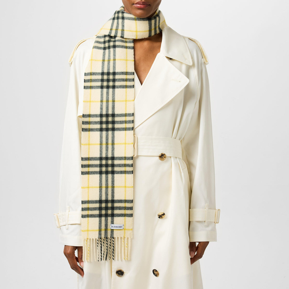 Check Cashmere Scarf