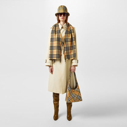 Check Cashmere Midweight Scarf