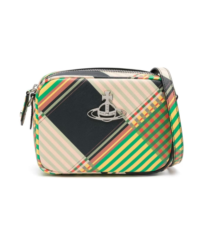 Textured Multicolour Combat Tartan Shoulder Bag