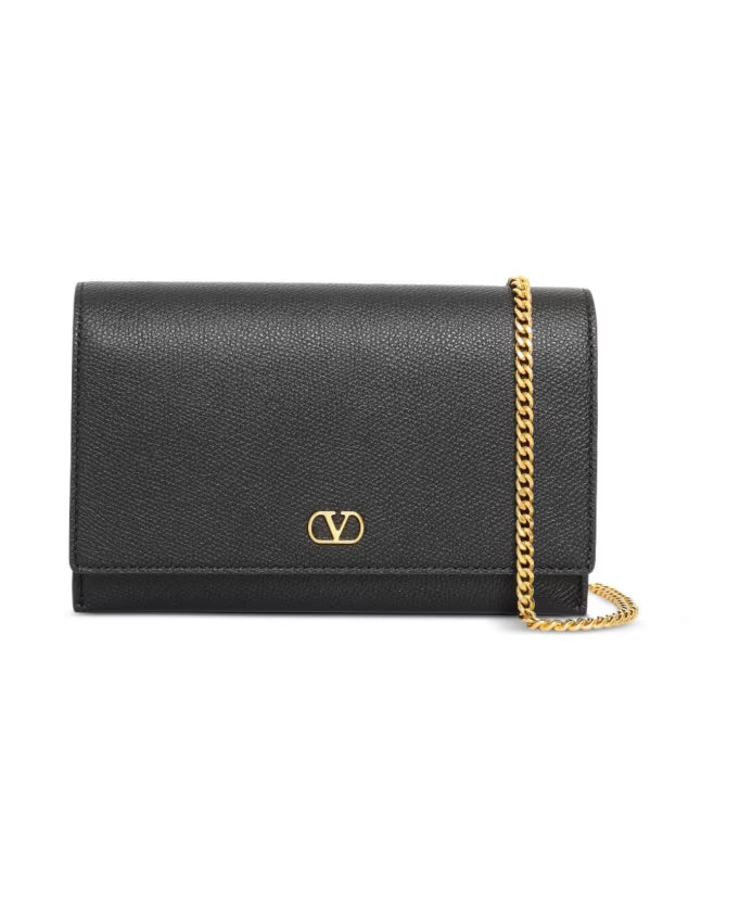 Black Chain Strap Flap Closure Bag