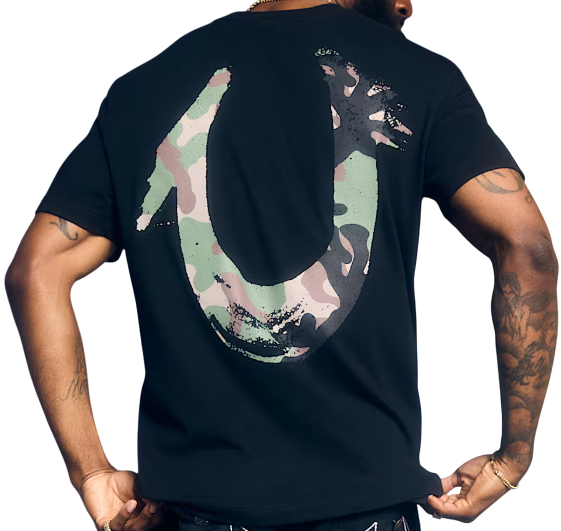 PAINTED CAMO HORSESHOE TEE