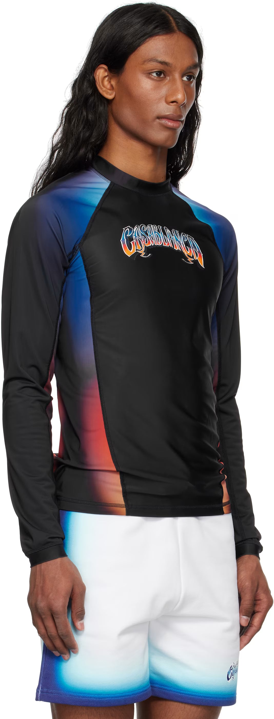 Black Gradient Rash Vest T-shirt