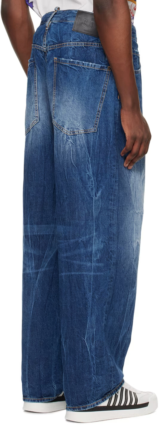 Blue Icon Stamps Eros Jeans