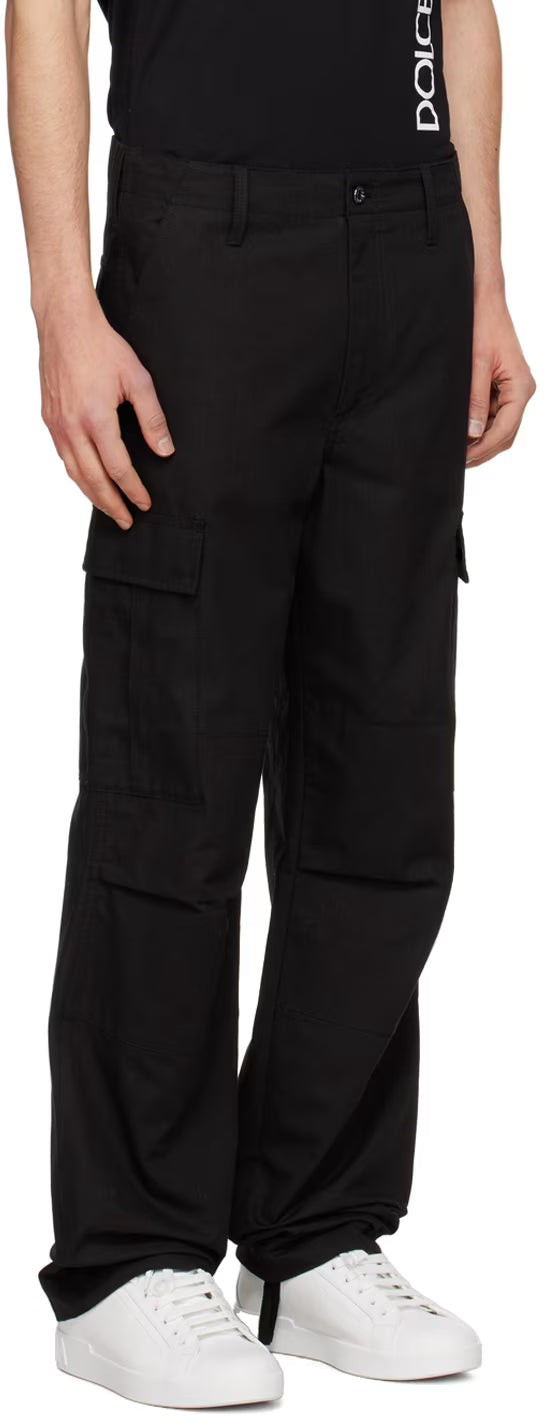 Dolce&Gabbana Black Drawstring Cargo Pants