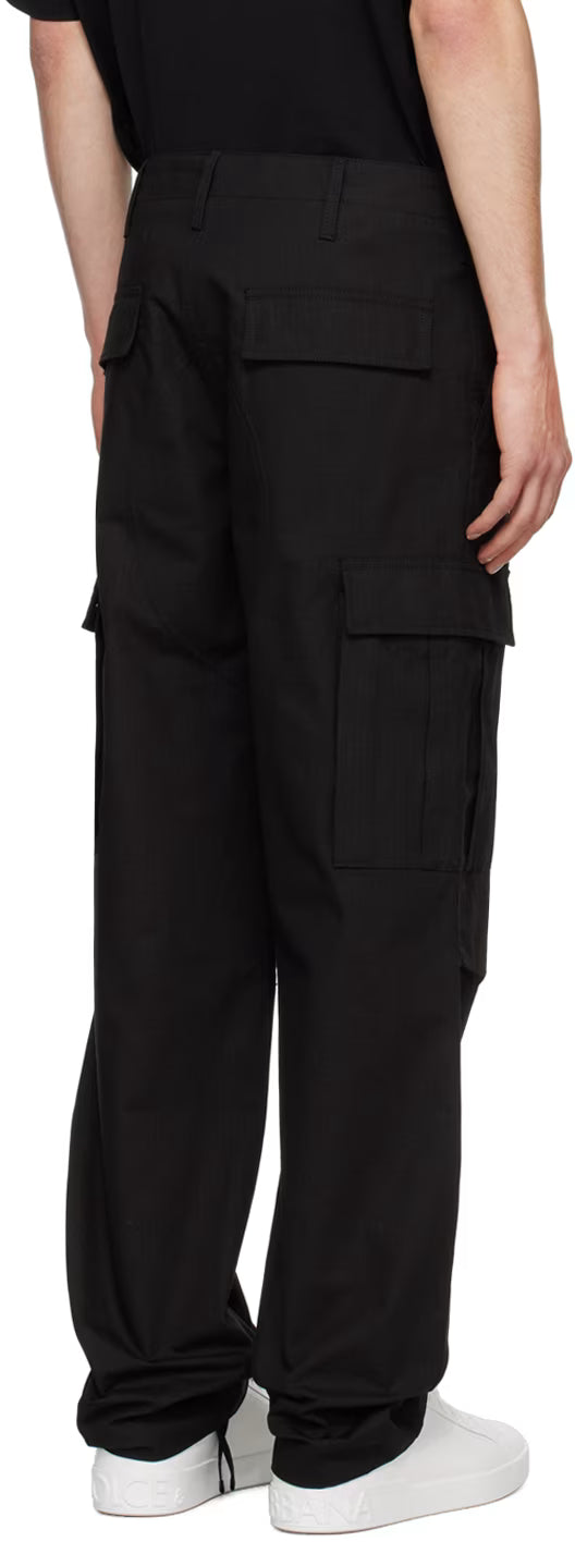 Dolce&Gabbana Black Drawstring Cargo Pants